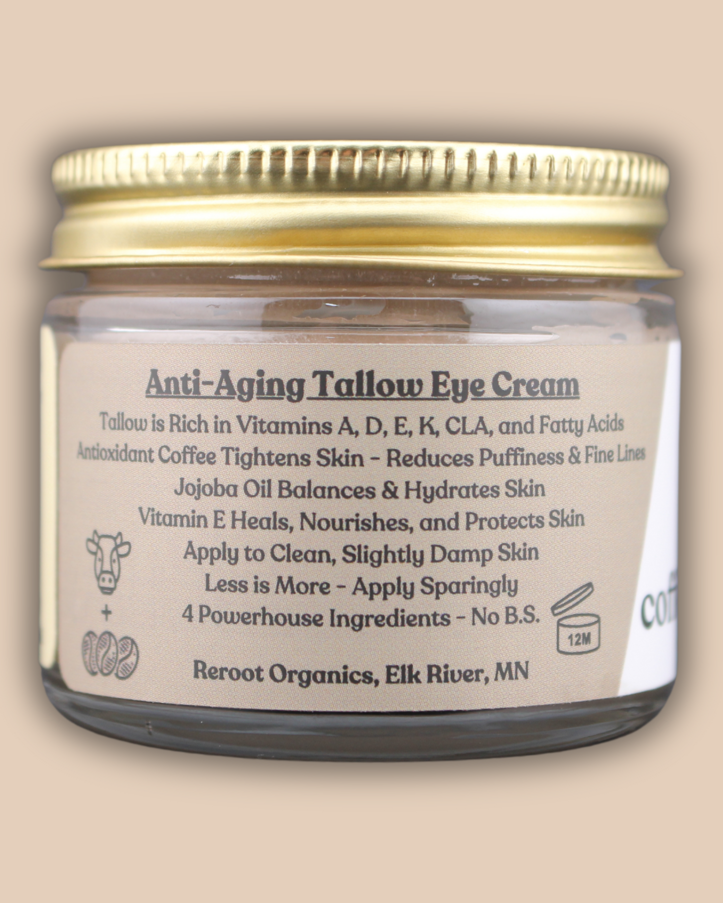 Coffee Infused Tallow Eye Cream - Wake Up Your Eyes