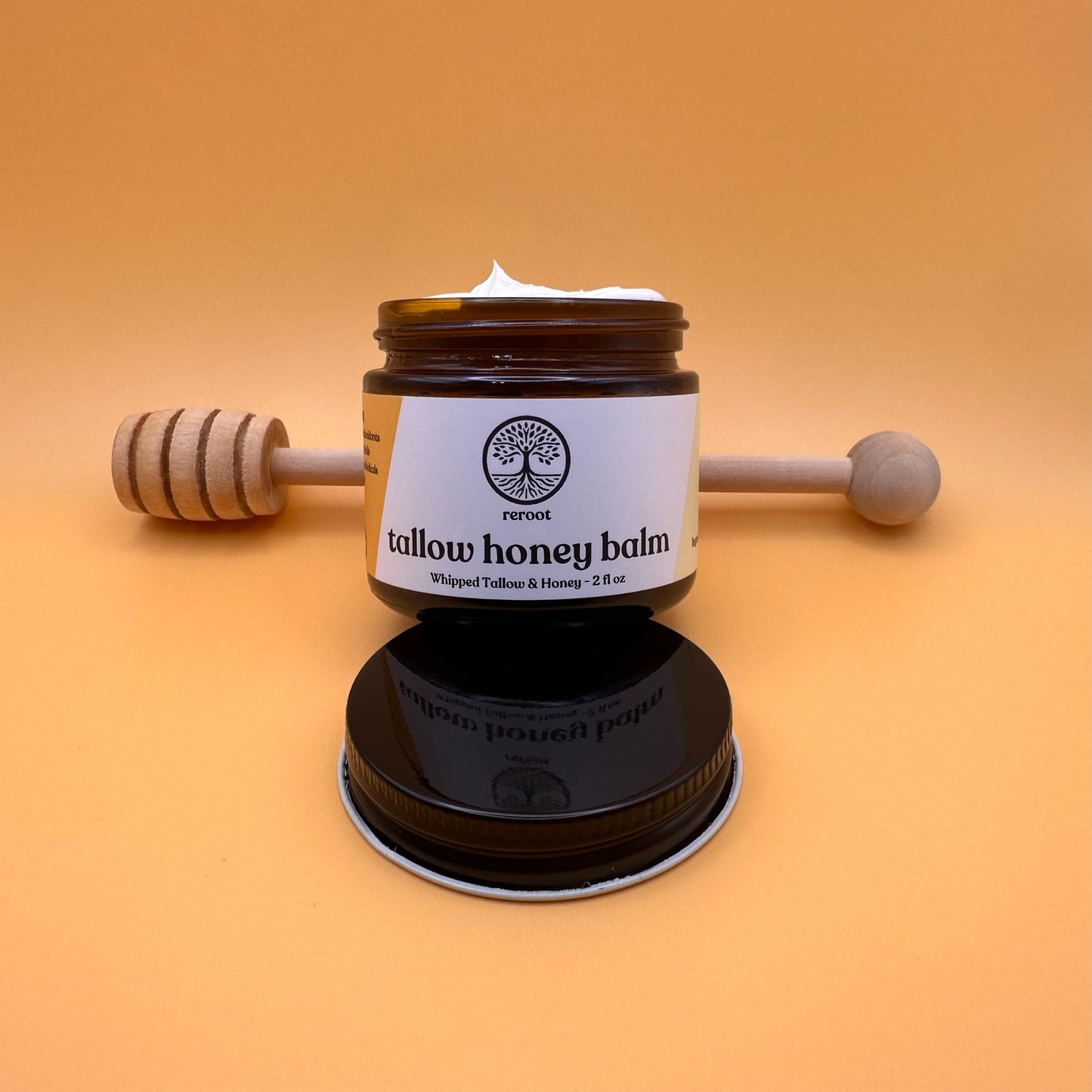 Tallow Honey Balm - 2 Natural Ingredients - 100% Grass-Fed Beef & Raw MN Honey
