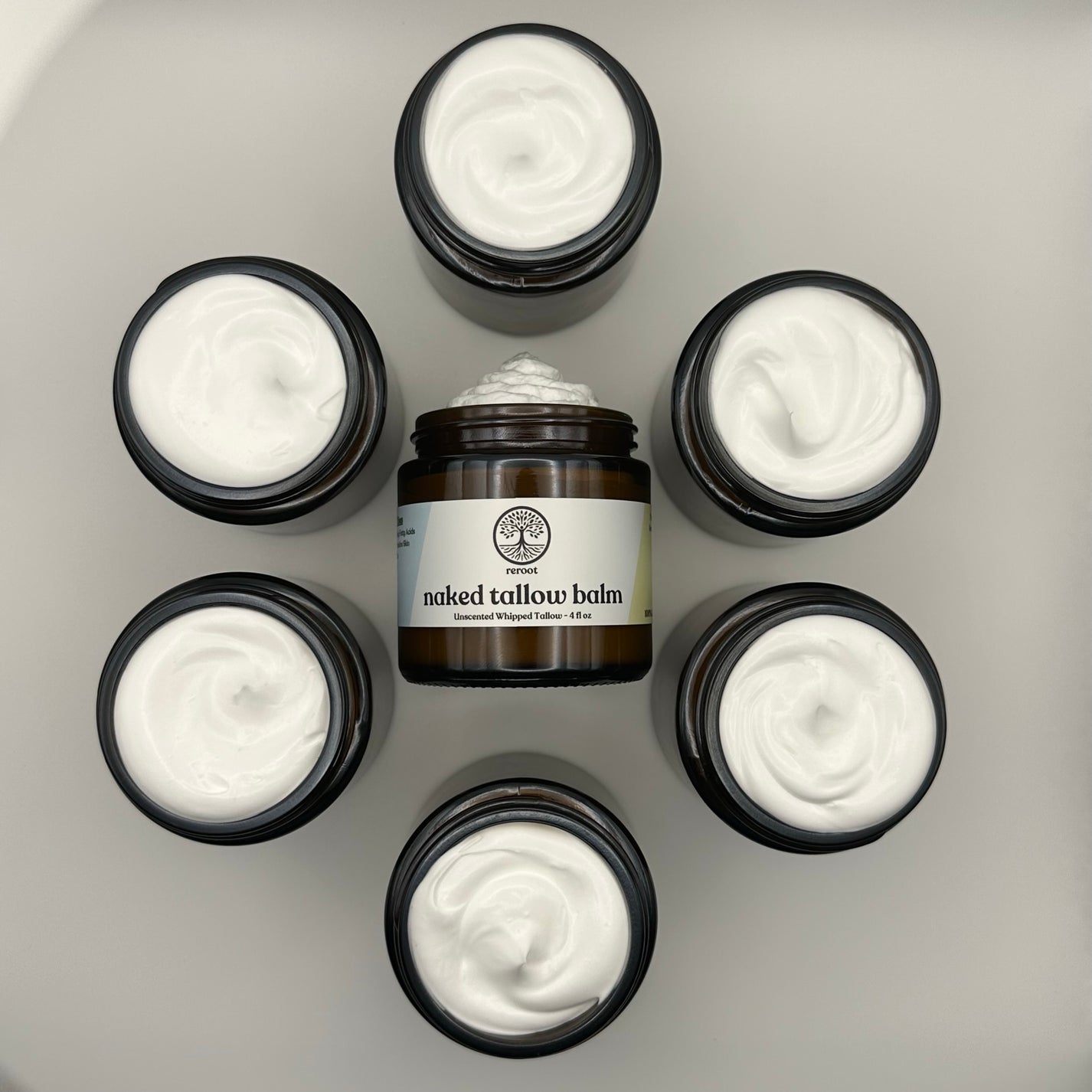 Naked Tallow Balm 1 Ingredient 100 GrassFed Tallow Unlimited U Reroot Organics