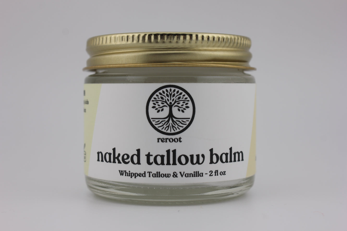 Vanilla Naked Tallow Balm - 2 Ingredients - 100% Grass-Fed Beef Tallow & Vanilla Essential Oil