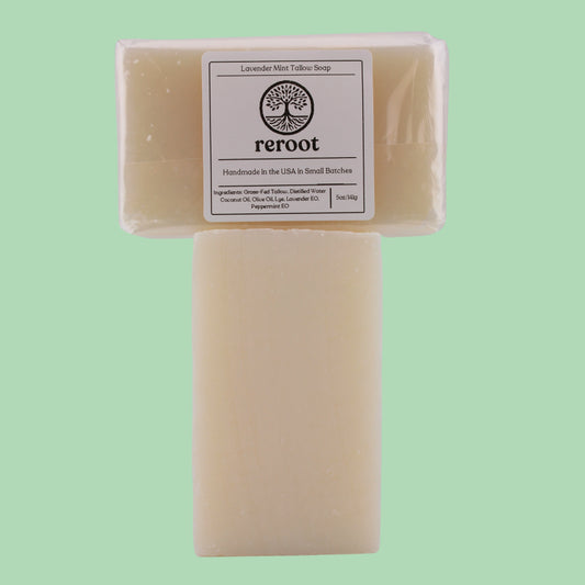 Tallow Soap - Hair & Body Bar - Lavender Mint