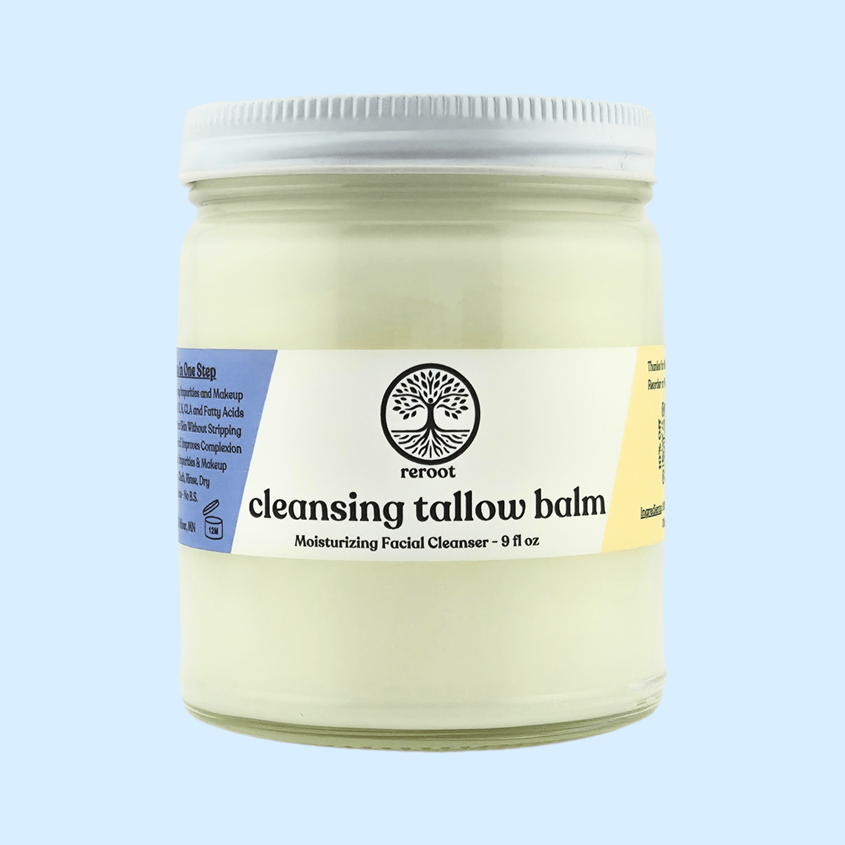 Cleansing Tallow Balm - Deep Clean & Nourish In One Step - Reroot Organics