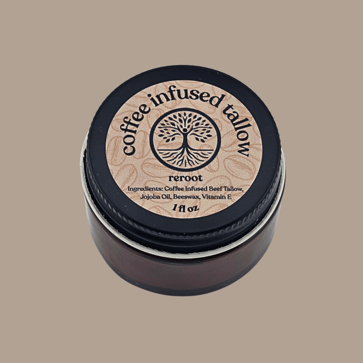 Coffee Infused Tallow Eye Cream - Reroot Organics