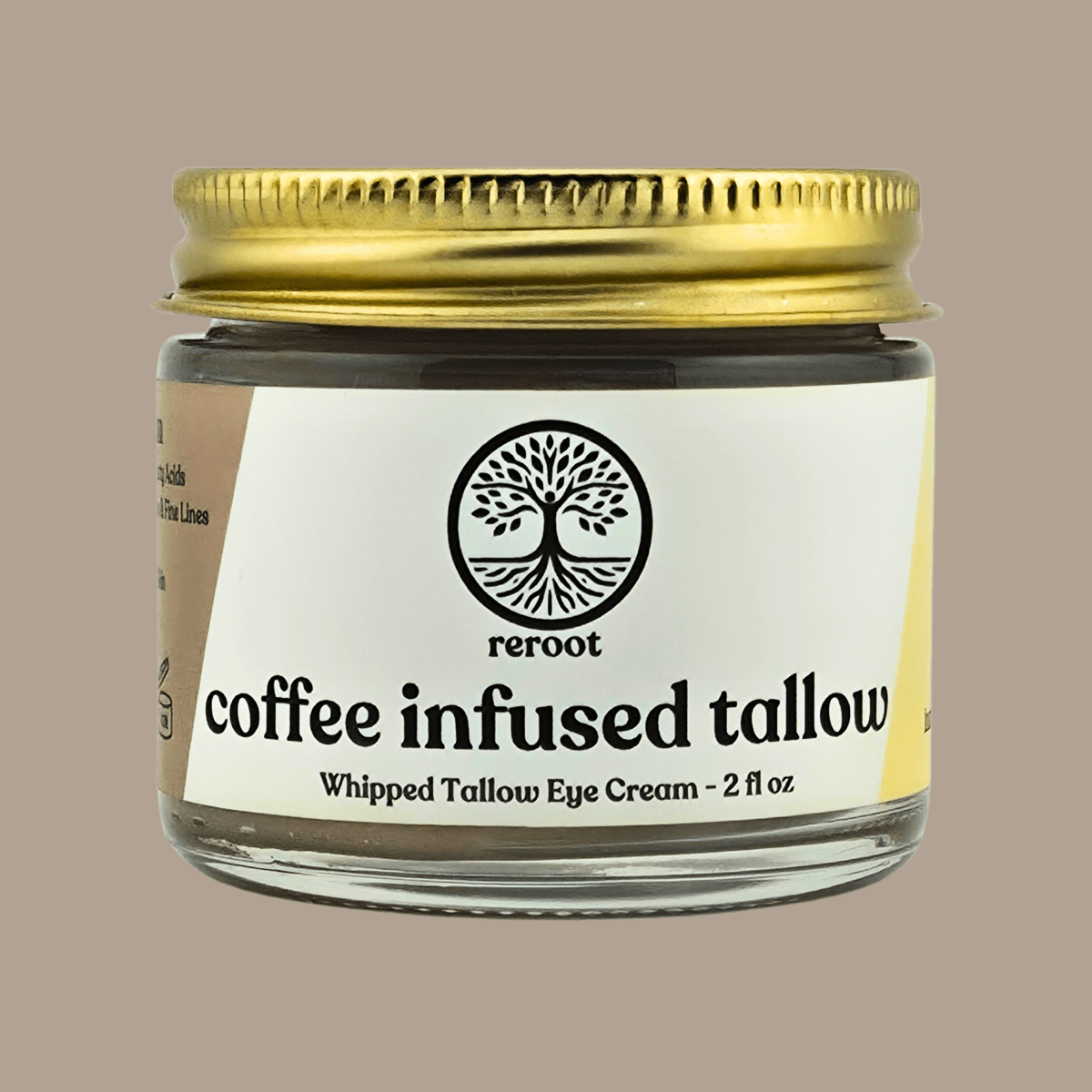 Coffee Infused Tallow Eye Cream - Reroot Organics