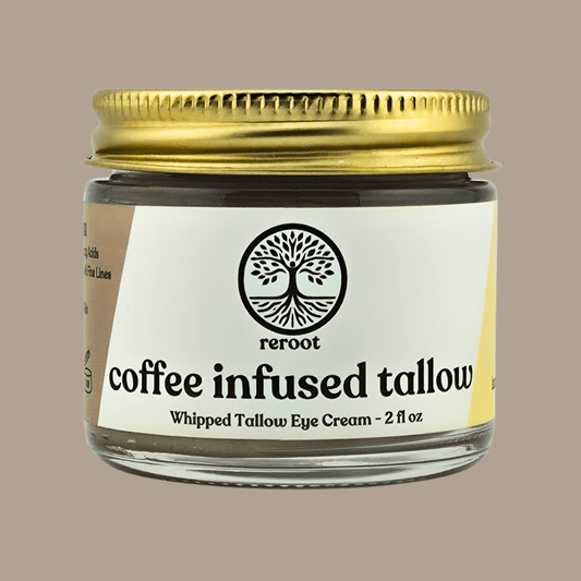 Coffee Infused Tallow Eye Cream - Reroot Organics