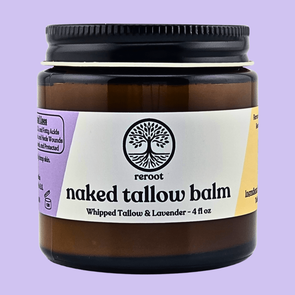 Lavender Naked Tallow Balm - Reroot Organics