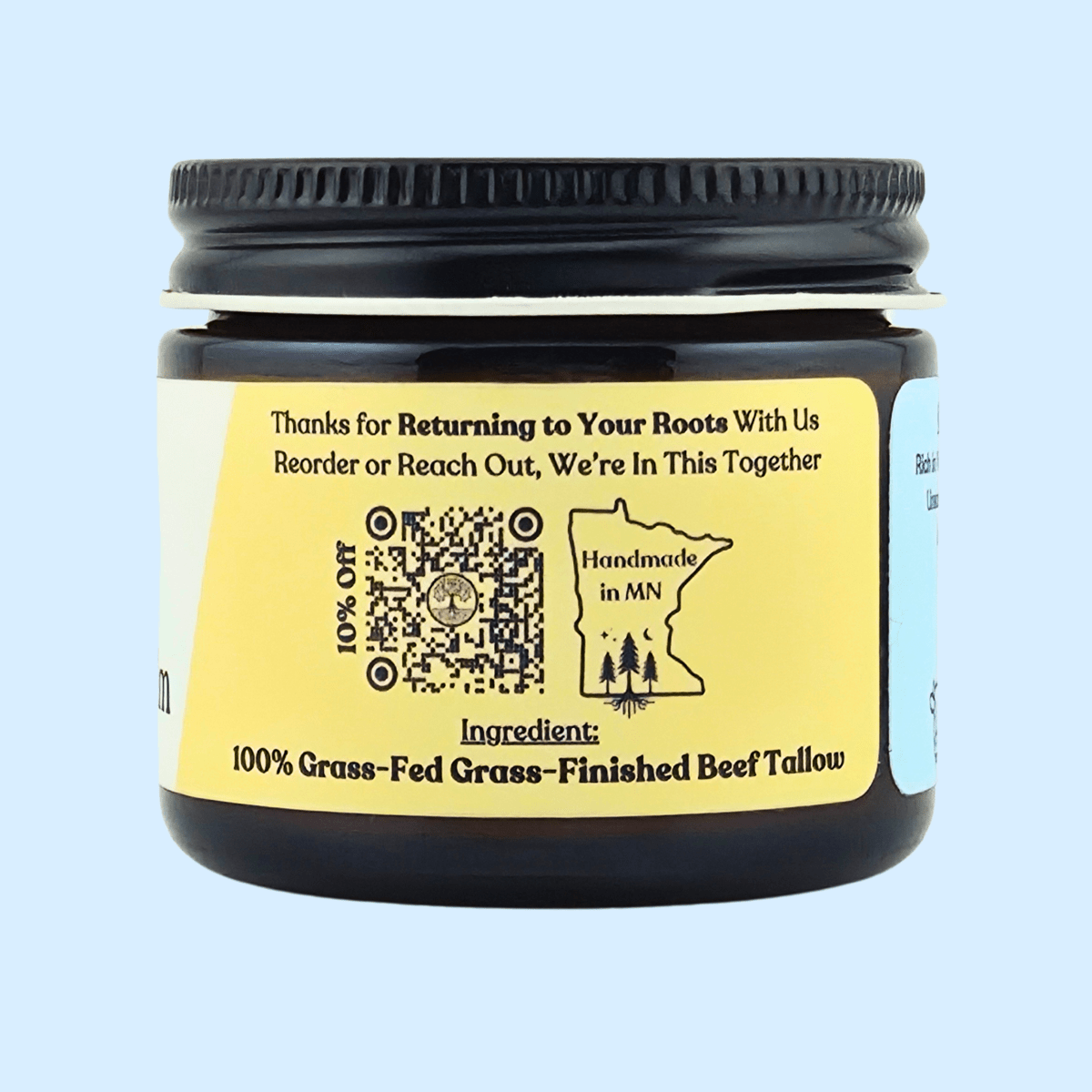 Naked Tallow Balm - Ingredients - Unscented - Reroot Organics