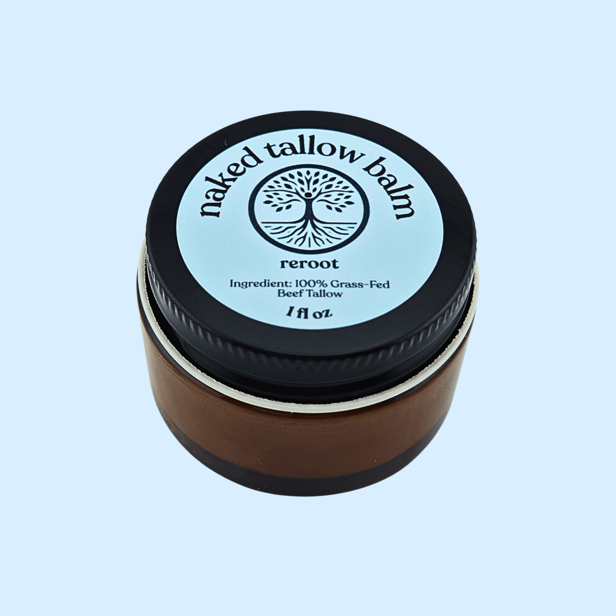 Naked Tallow Balm - 1oz Unscented - Reroot Organics