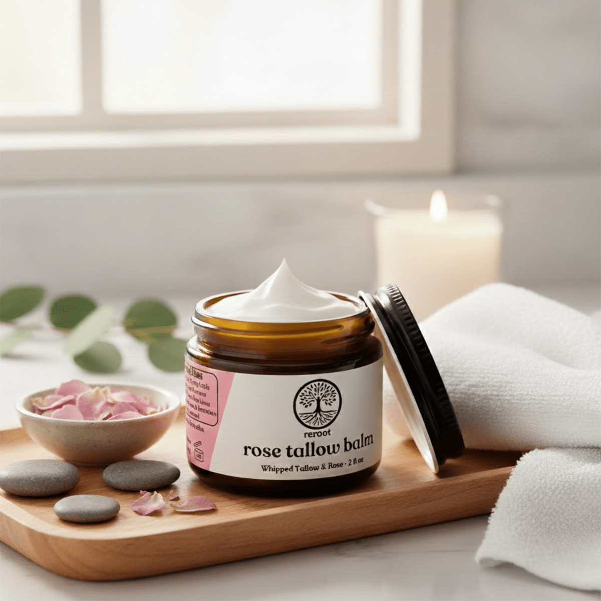 Rose Tallow Balm - Reroot Organics - Lifestyle