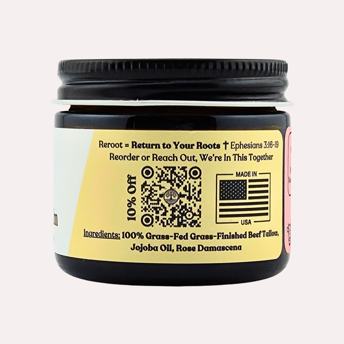 Rose Tallow Balm - Reroot Organics - Ingredients