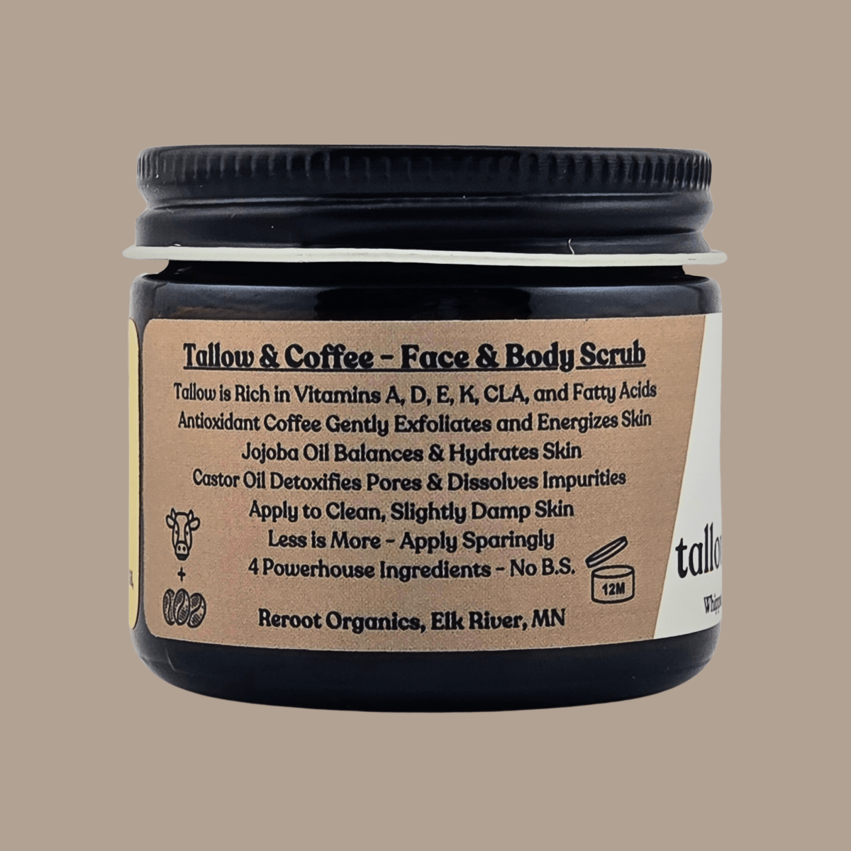 Tallow & Coffee Scrub - Reroot Organics