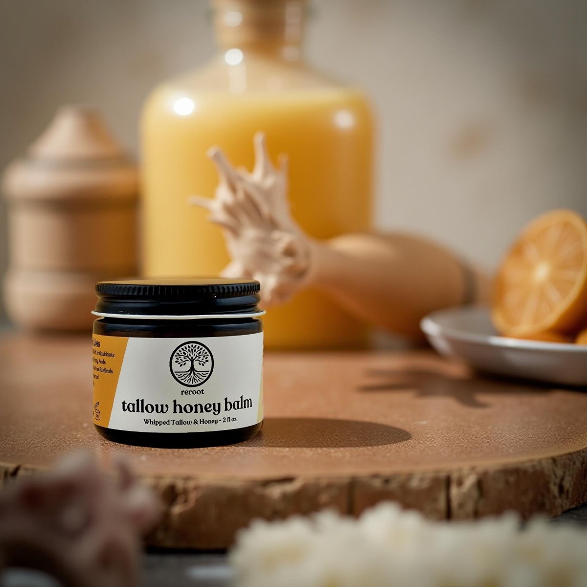 Tallow Honey Balm - Reroot Organics
