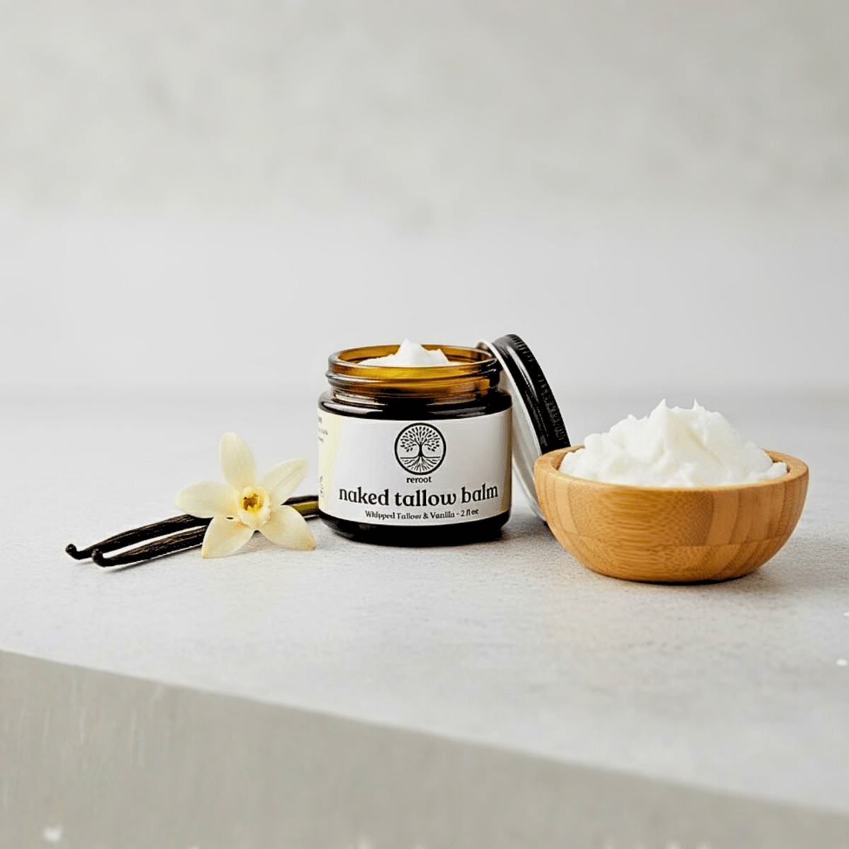 Vanilla Naked Tallow Balm - Reroot Organics