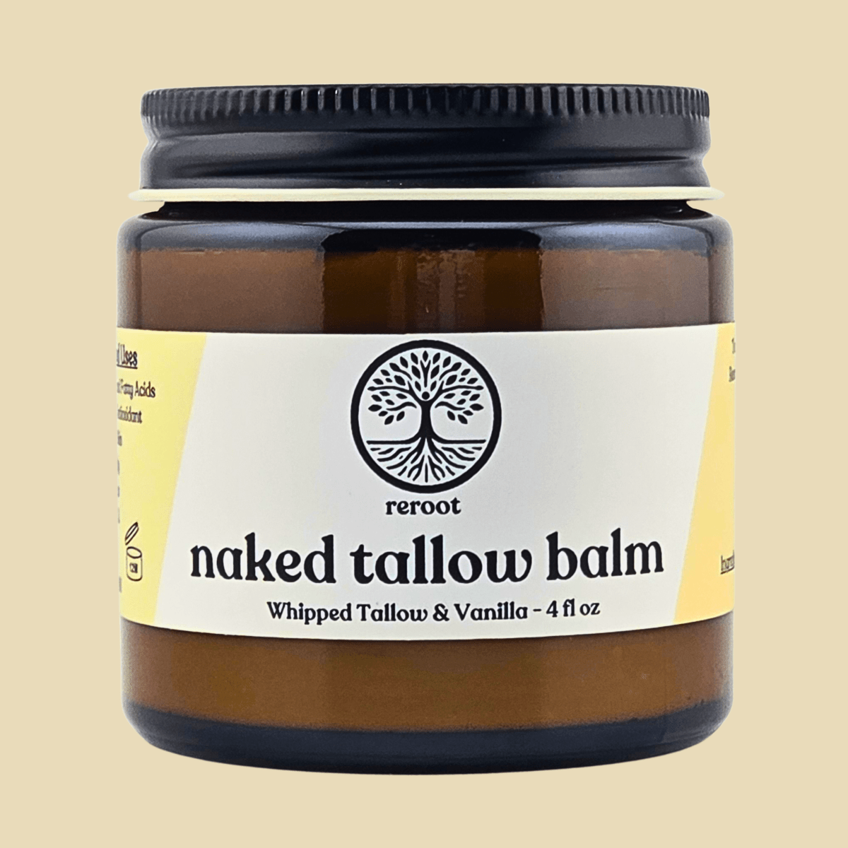 Vanilla Naked Tallow Balm - Reroot Organics